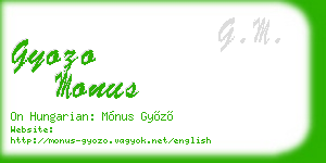 gyozo monus business card
