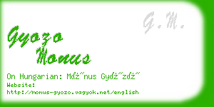 gyozo monus business card